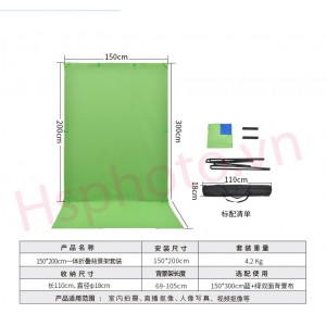 Khung treo phông Jinbei 1.5x2m thao tác nhanh
